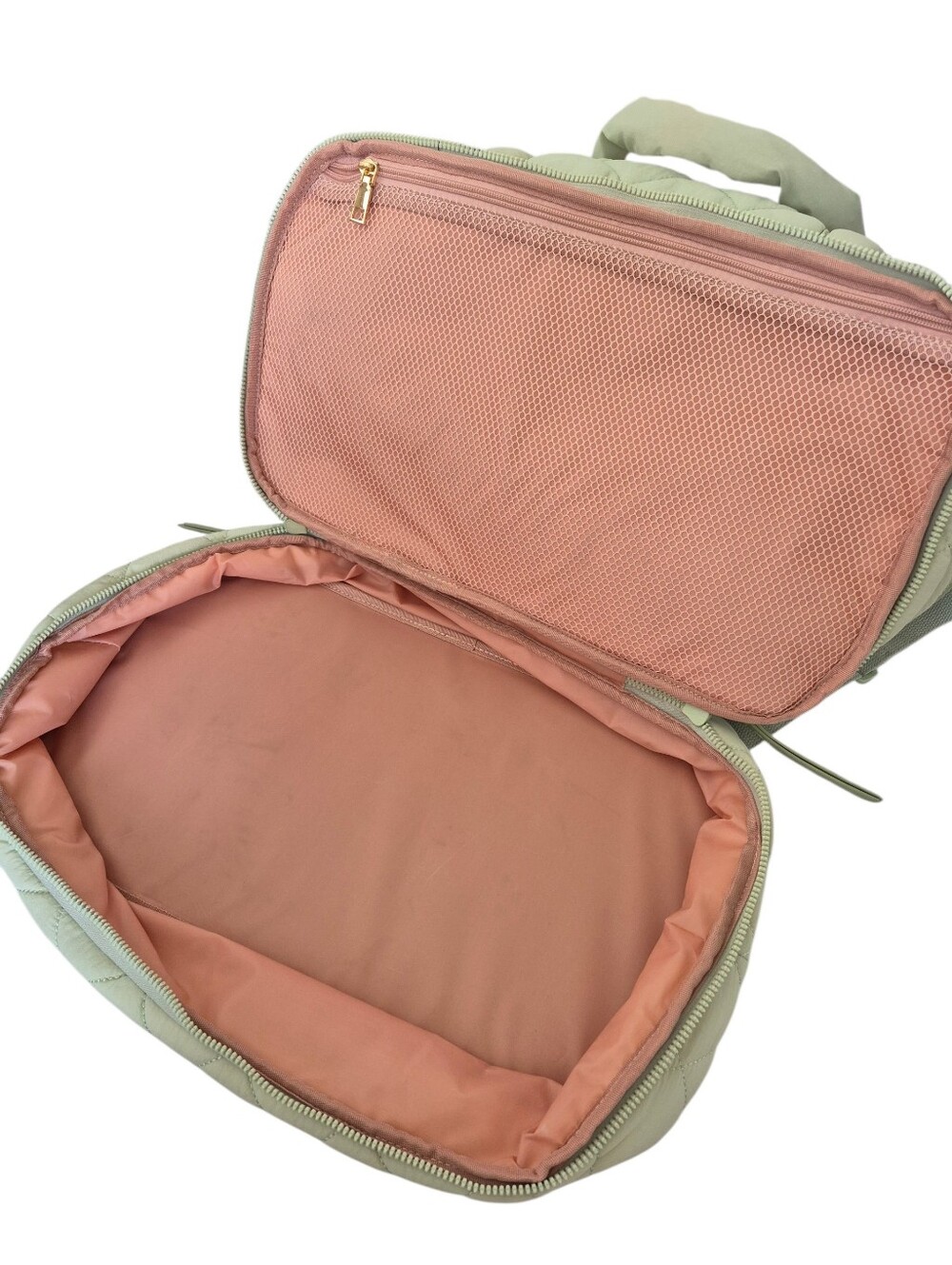 Poppy & Peonies Quilted Voyager bag in Mint Color - Picture 9 of 10